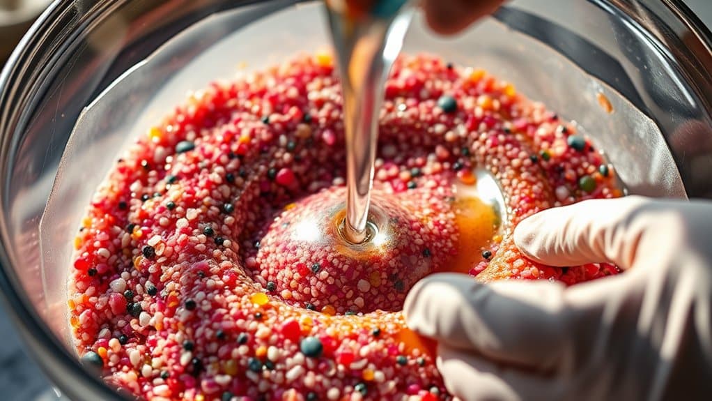 combine resin and aggregate
