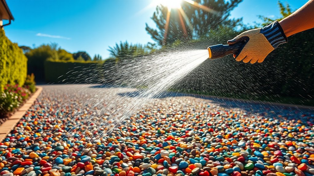pressure washing resin driveways