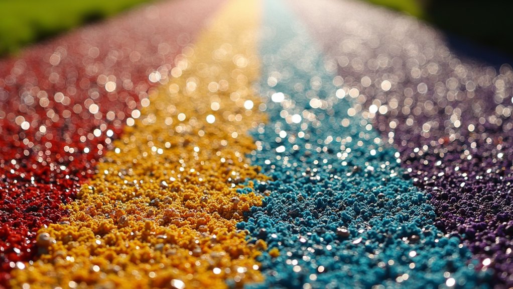 uv exposure alters gravel colors