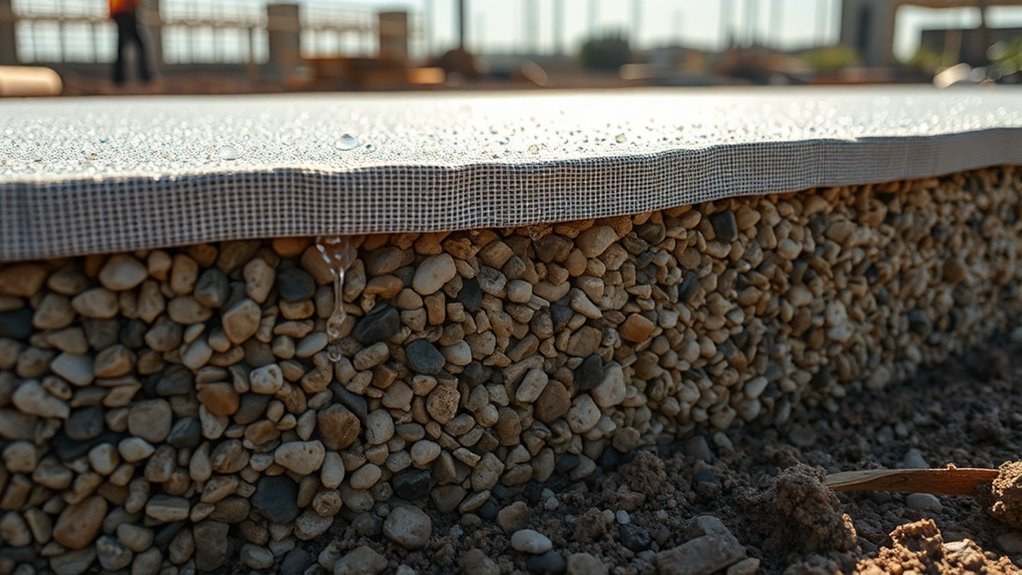 drainage for resin surfaces