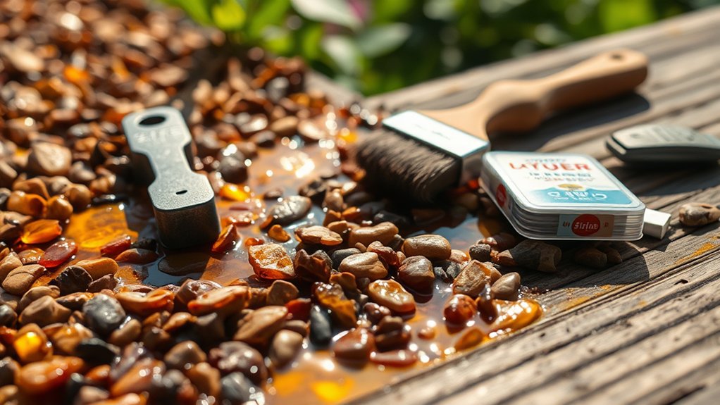 preventing resin gravel discoloration