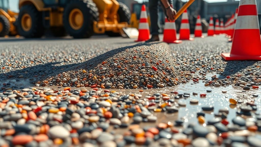 anti slip gravel surface enhancements