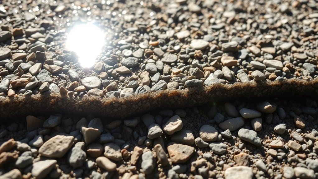 layering gravel materials improperly