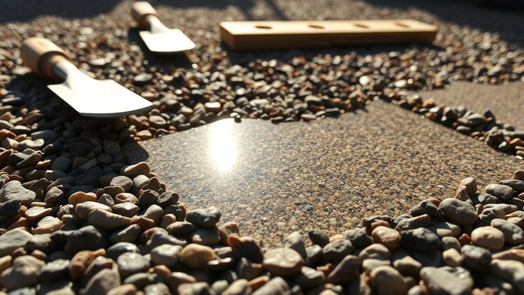 correcting uneven gravel texture