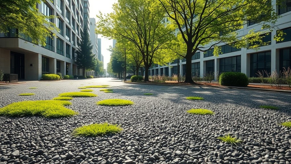 permeable gravel cools urban heat