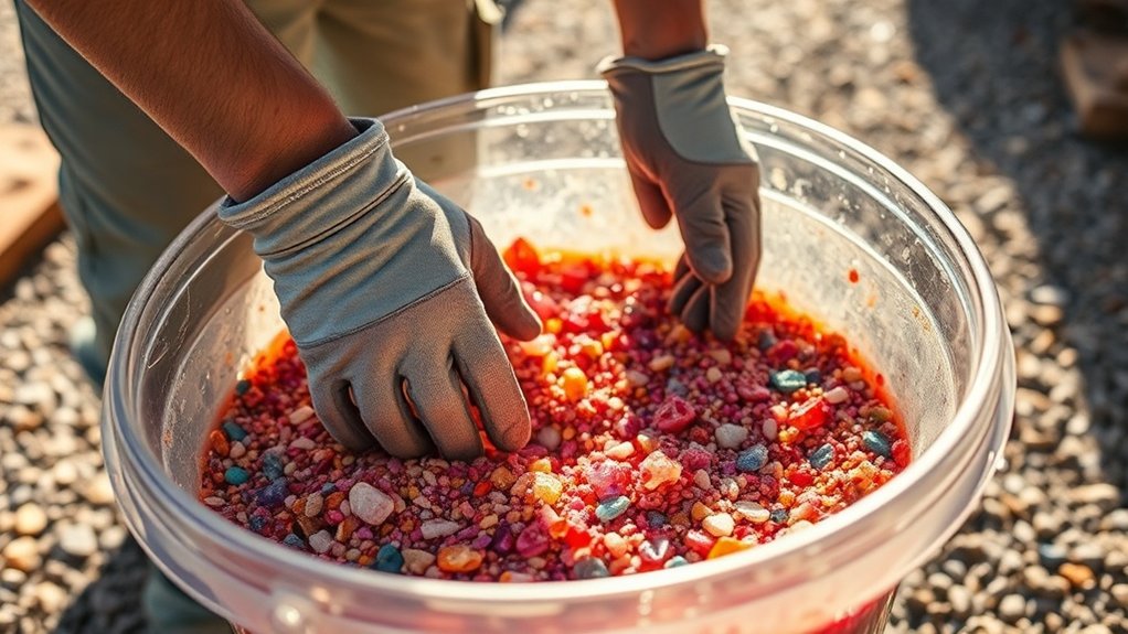 proper resin aggregate mixing