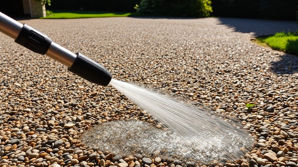 regular resin bound gravel cleaning