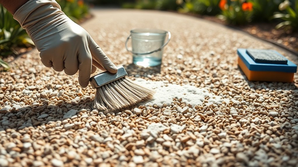 efflorescence removal for gravel