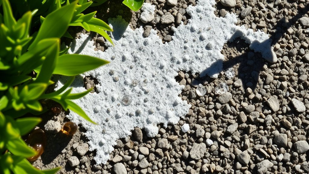 moisture induced salt deposits